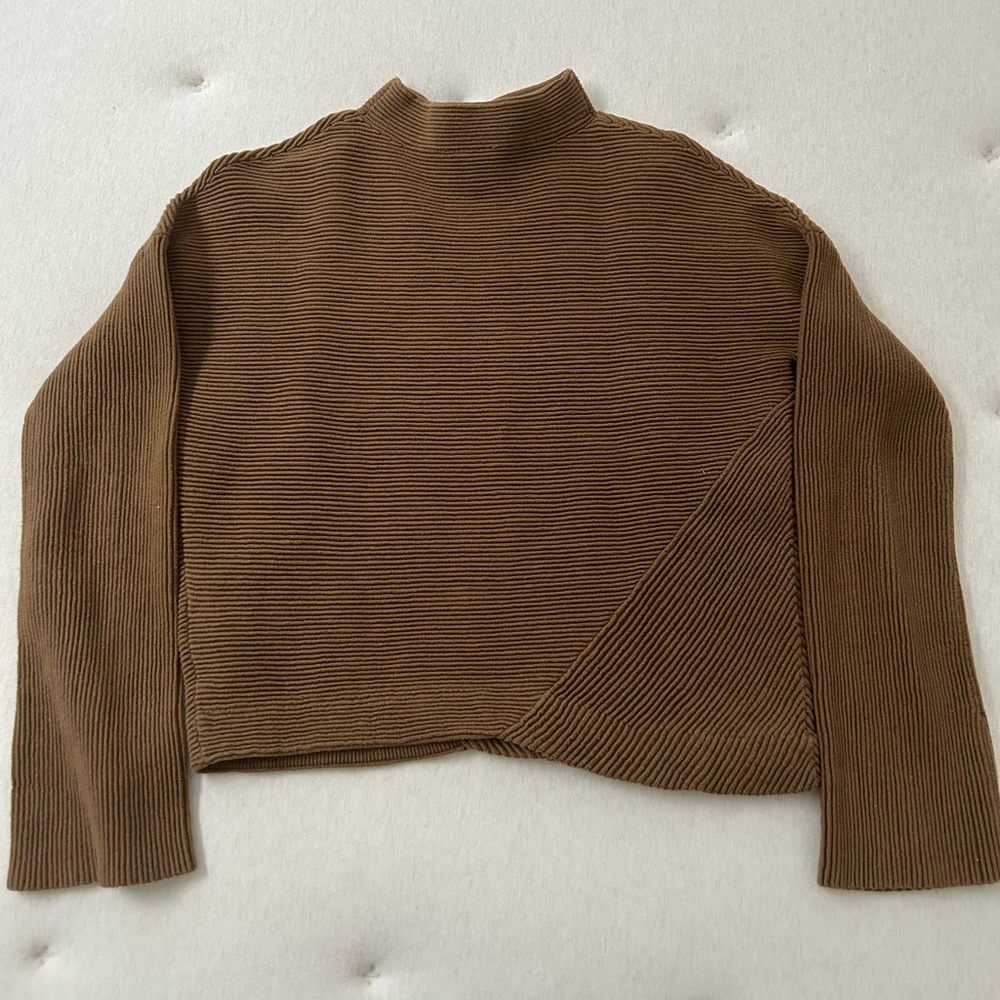 & Other Stories Ribbed Mock Neck Sweater